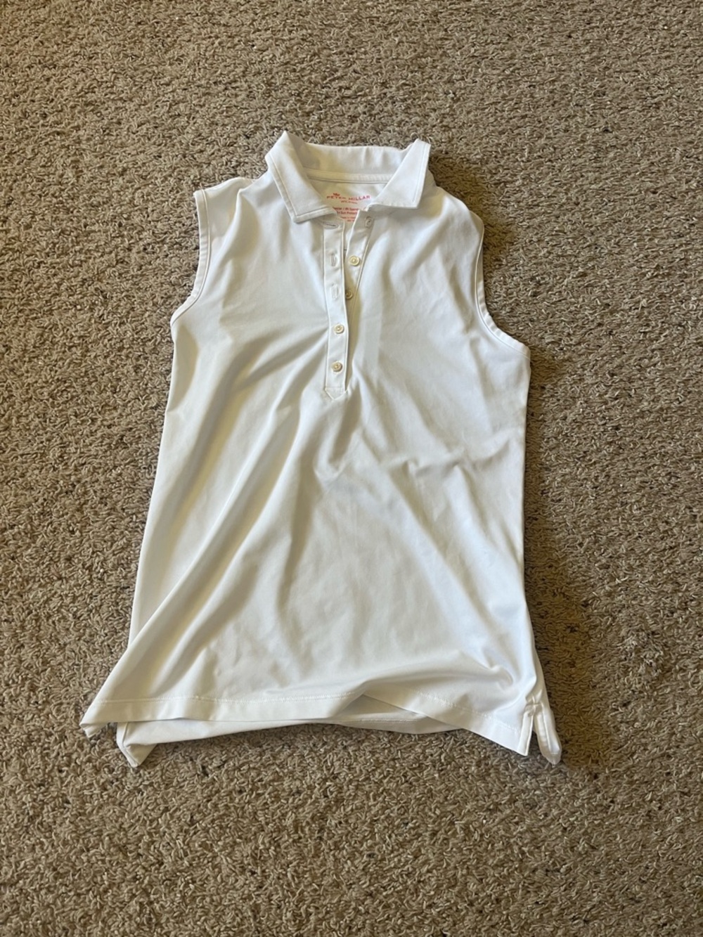 Peter Millar White Polo Sleeveless Knit Tank